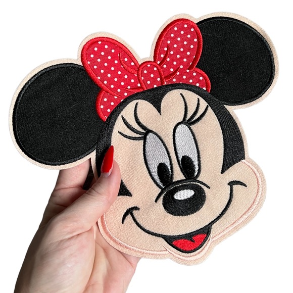 Minnie Mouse Patch Oversized Disney Kid’s Cartoon Disneyland Large Iron On NEW - Picture 5 of 5